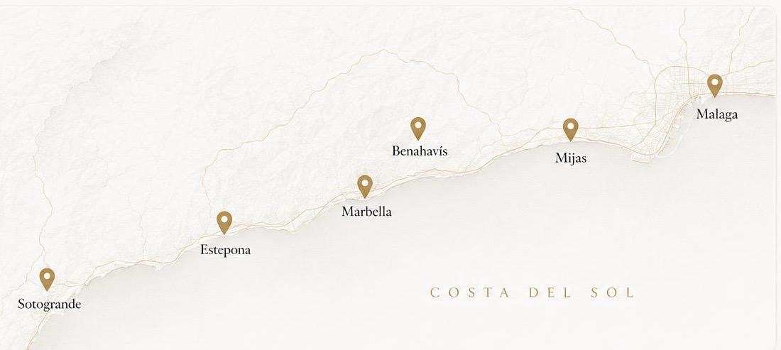 Visionaer Group locations along the Costa del Sol